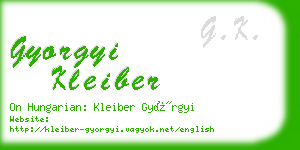 gyorgyi kleiber business card